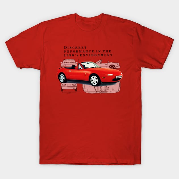 MAZDA MX5 - advert T-Shirt by Throwback Motors